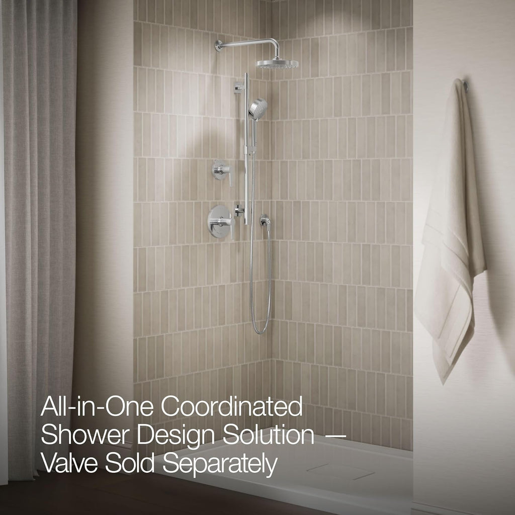 KOHLER 26914-Y-CP Awaken Showering Kit, 2.5 GPM, Three Spray Experiences, Wide Coverage, Intense Drenching & Targeted, Polished Chrome