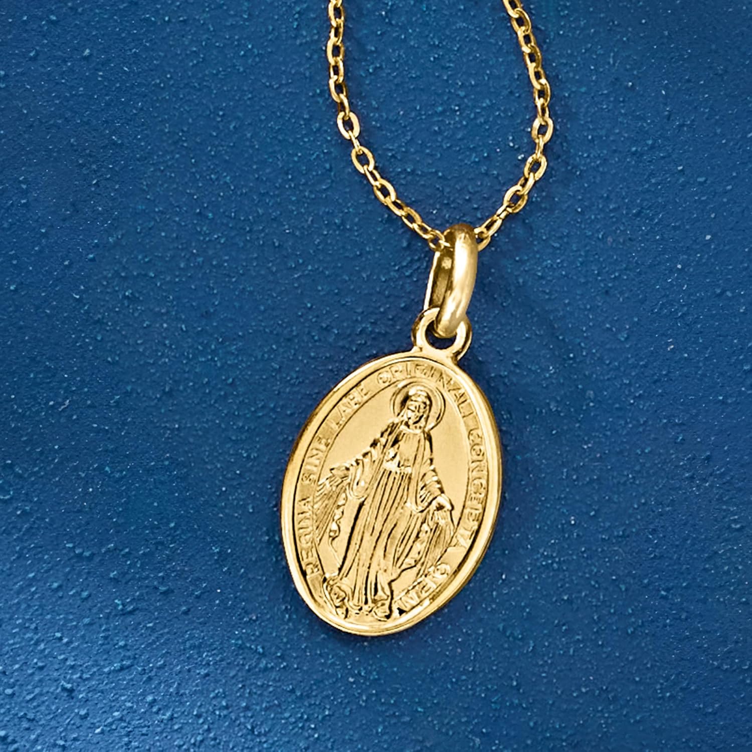 Ross-Simons Italian 18kt Yellow Gold Miraculous Medal Pendant