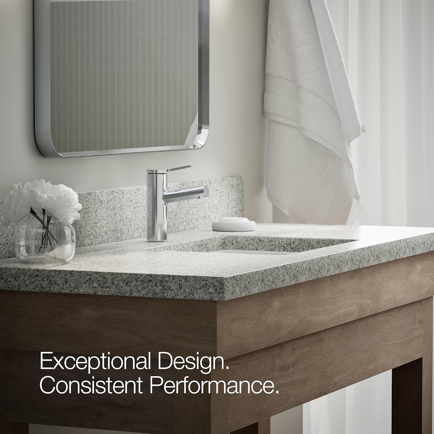 Kohler K-35048-4-2MB Elate® Single-Handle Bathroom Sink Faucet, Bathroom Faucets, 1.2 GPM, Vibrant Brushed Moderne Brass