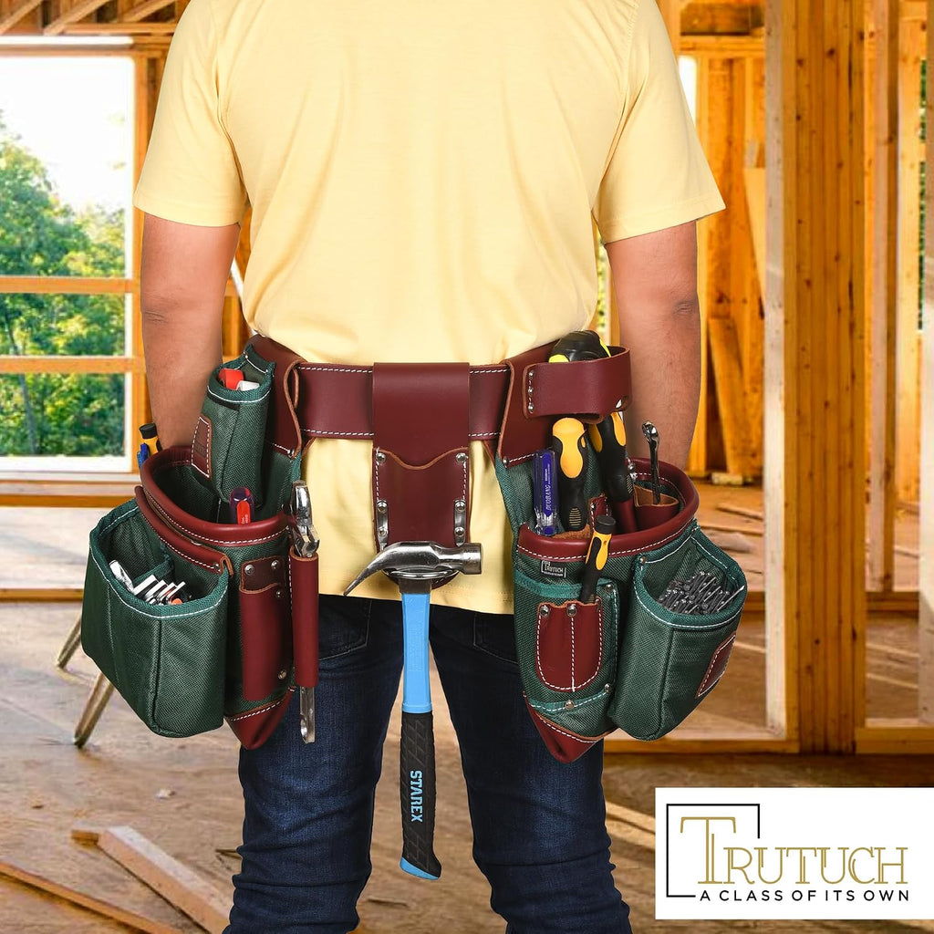 Nylon and Leather Tool Belt | Framing Tool Bags | Leather Tool Belts | Nylon Tool Pouch | Carpenter Tool Belt | Construction | Framers | Electrician