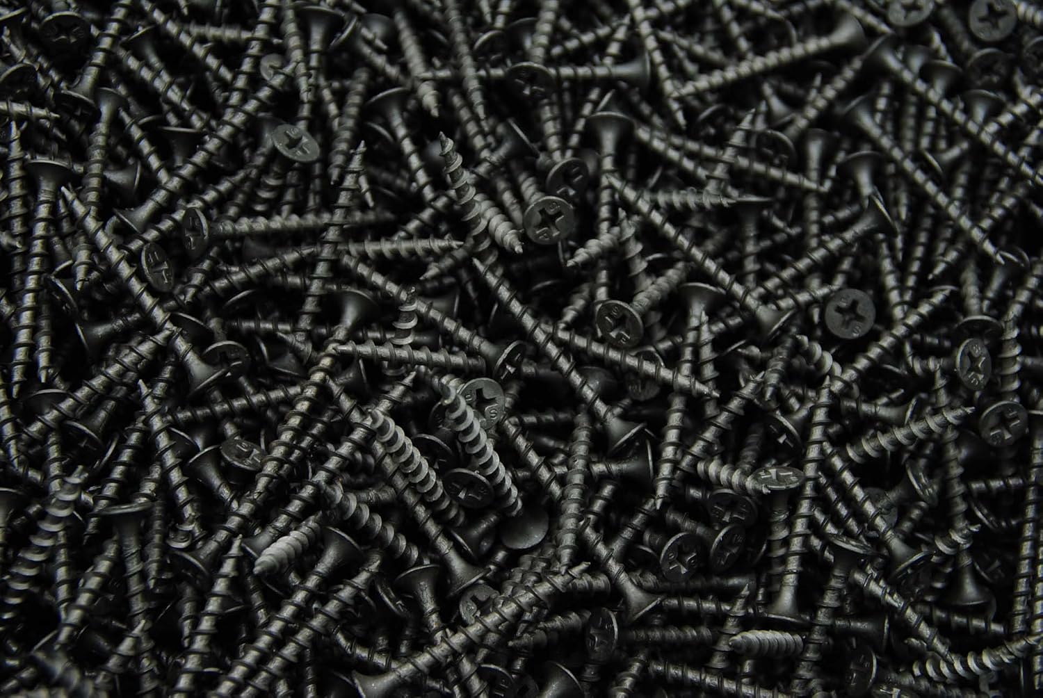 (6000) Phillips Bugle Head 6 x 1-1/2 Coarse Drywall Wood Screw - Plain Black
