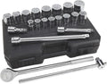 Klutch 3/4in.-Drive Socket Set — 21-Pc., SAE