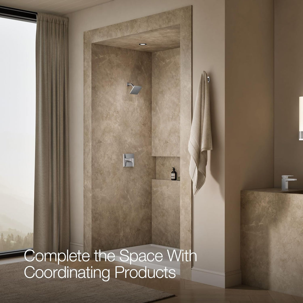 Kohler TS99764-4-CP Honesty Shower Trim-Lever Rite-Temp Valve Handle and 2.0 Gpm Showerhead, Polished Chrome