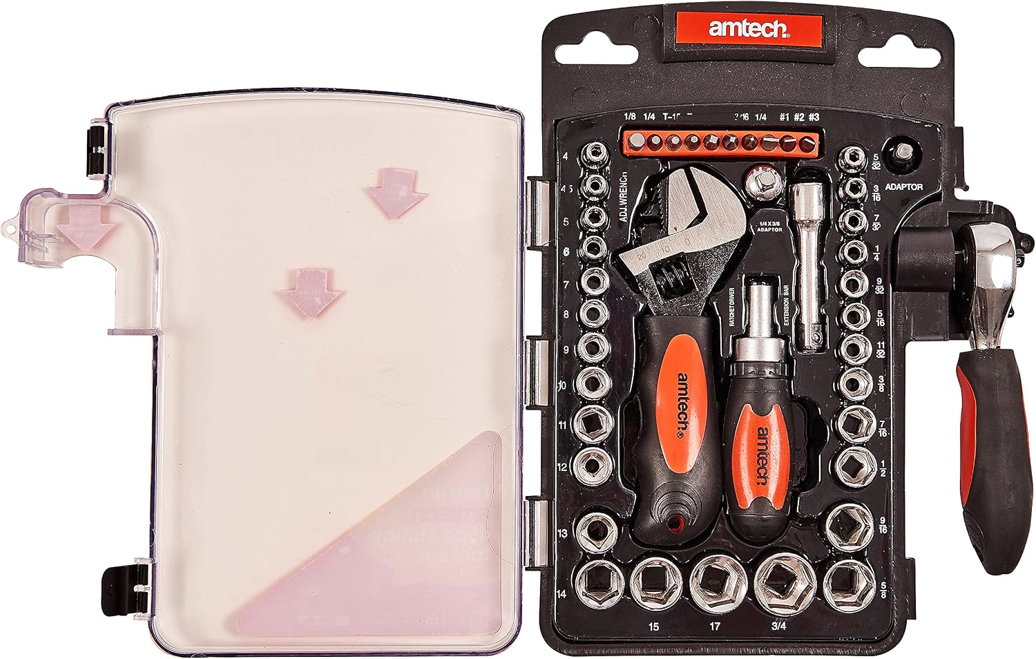 Amtech I1100 45 Piece Stubby Tool Set