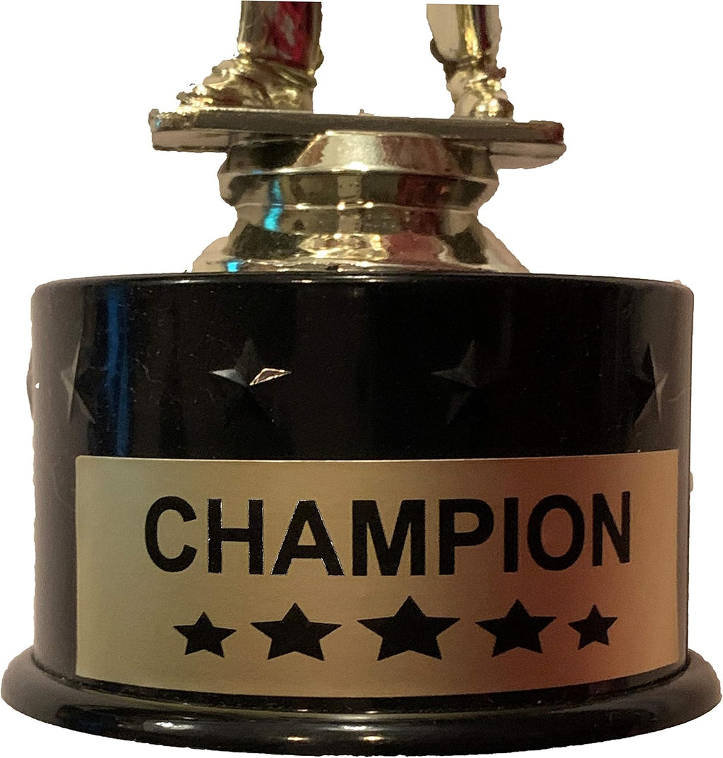 Express Medals Male Boys Running Cross Country Award Trophy Party Favor Gift Prize Including 4 Gold Color Decals to Custom Personalize The Black Round Base