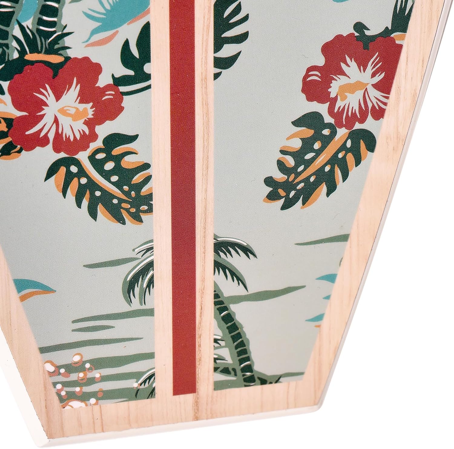 American Art Decor Kona Coast by Reyn Spooner 50th State Island Paradise Surfboard Plaque - 8' x 24'