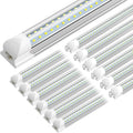 SHOPLED (12-Pack 4FT LED Shop Light, 45W 6300LM 6000K Cool White, Linkable V-Shape T8 LED Tube Lights Fixtures, 4 Foot Shop Lights for Garage Workshop Warehouse, Plug and Play, ETL Listed