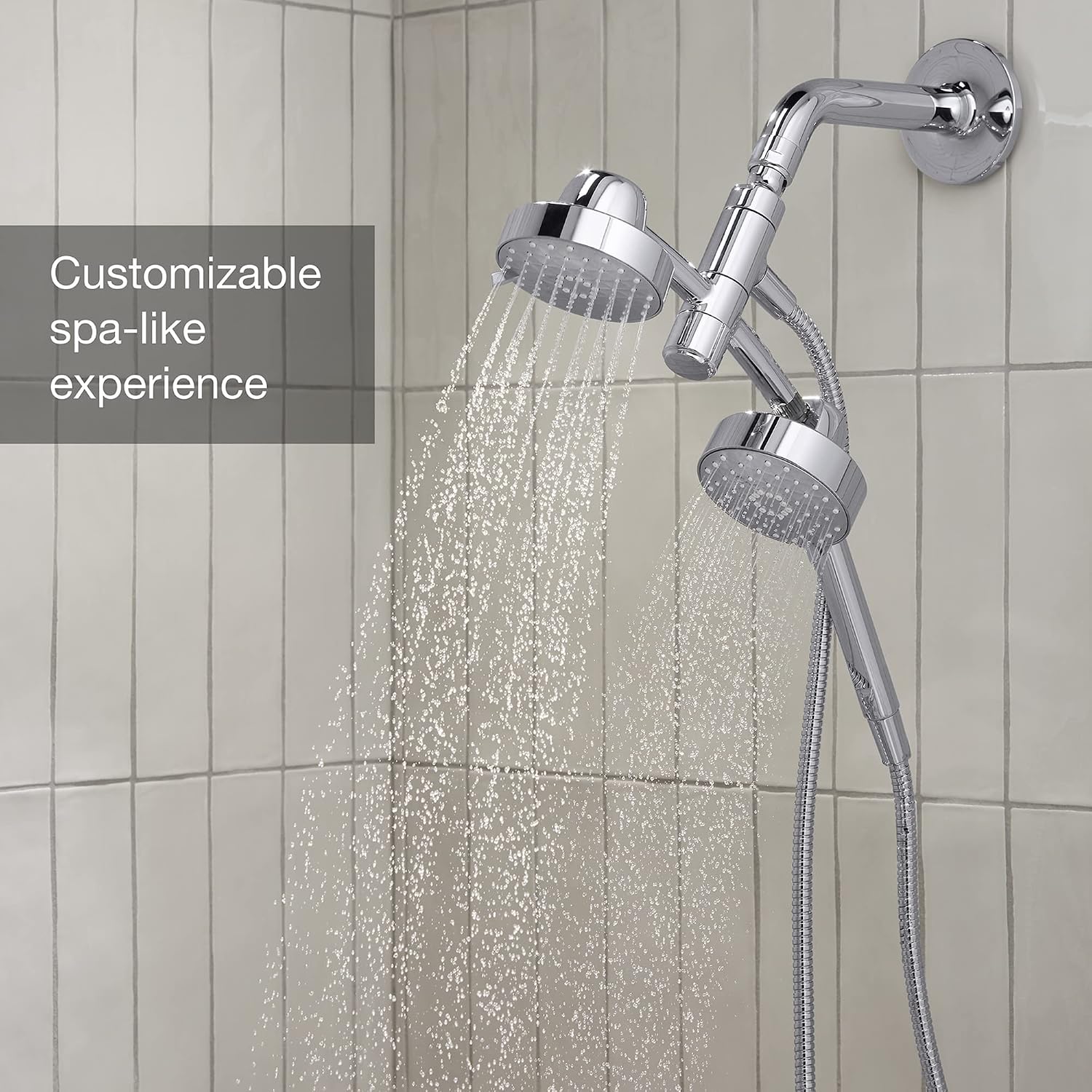 KOHLER K-23218-CP Awaken 2-in-1 Multifunction Shower Combo Kit, Durable Materials, Versatile Spray, Polished Chrome
