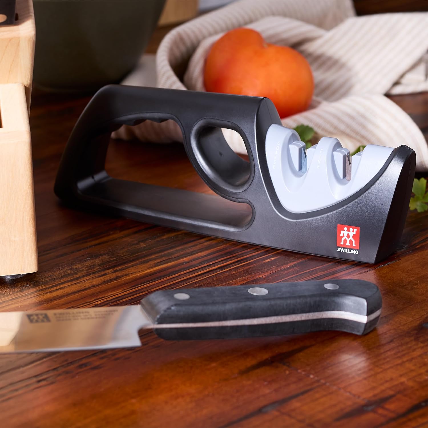ZWILLING Gourmet 10-pc Knife Block Set with 2-Stage Pull-through Sharpener