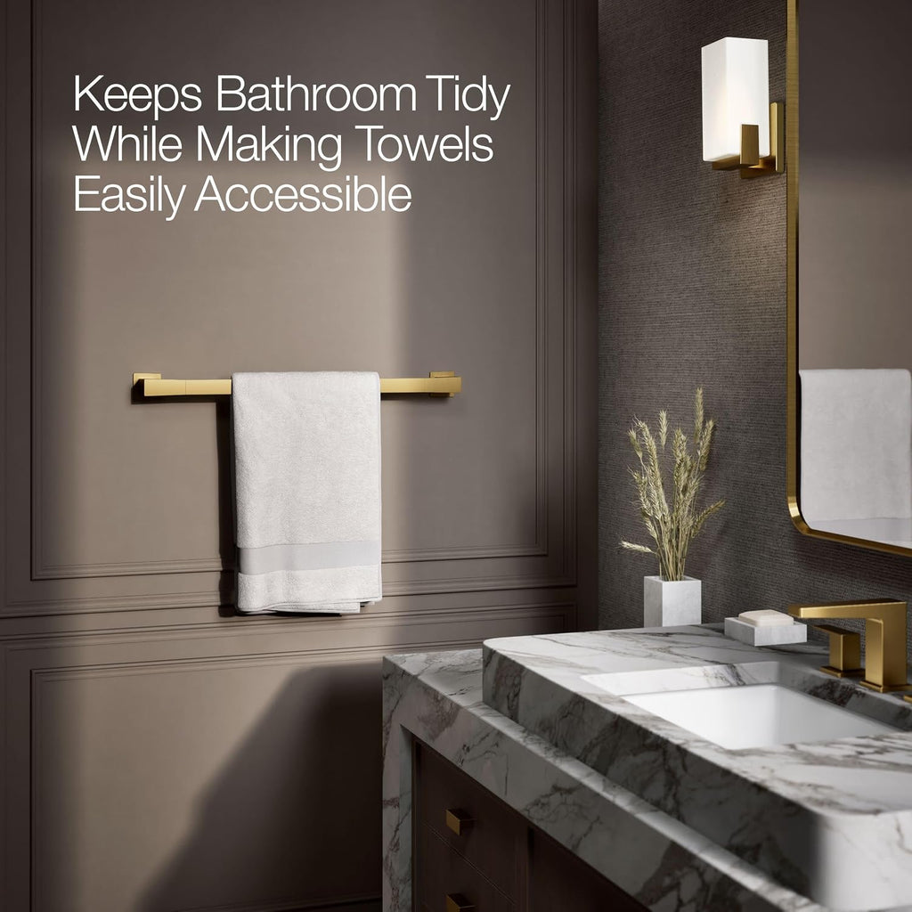 Kohler 26634-2MB Honesty® 24' Towel bar, Vibrant Brushed Moderne Brass