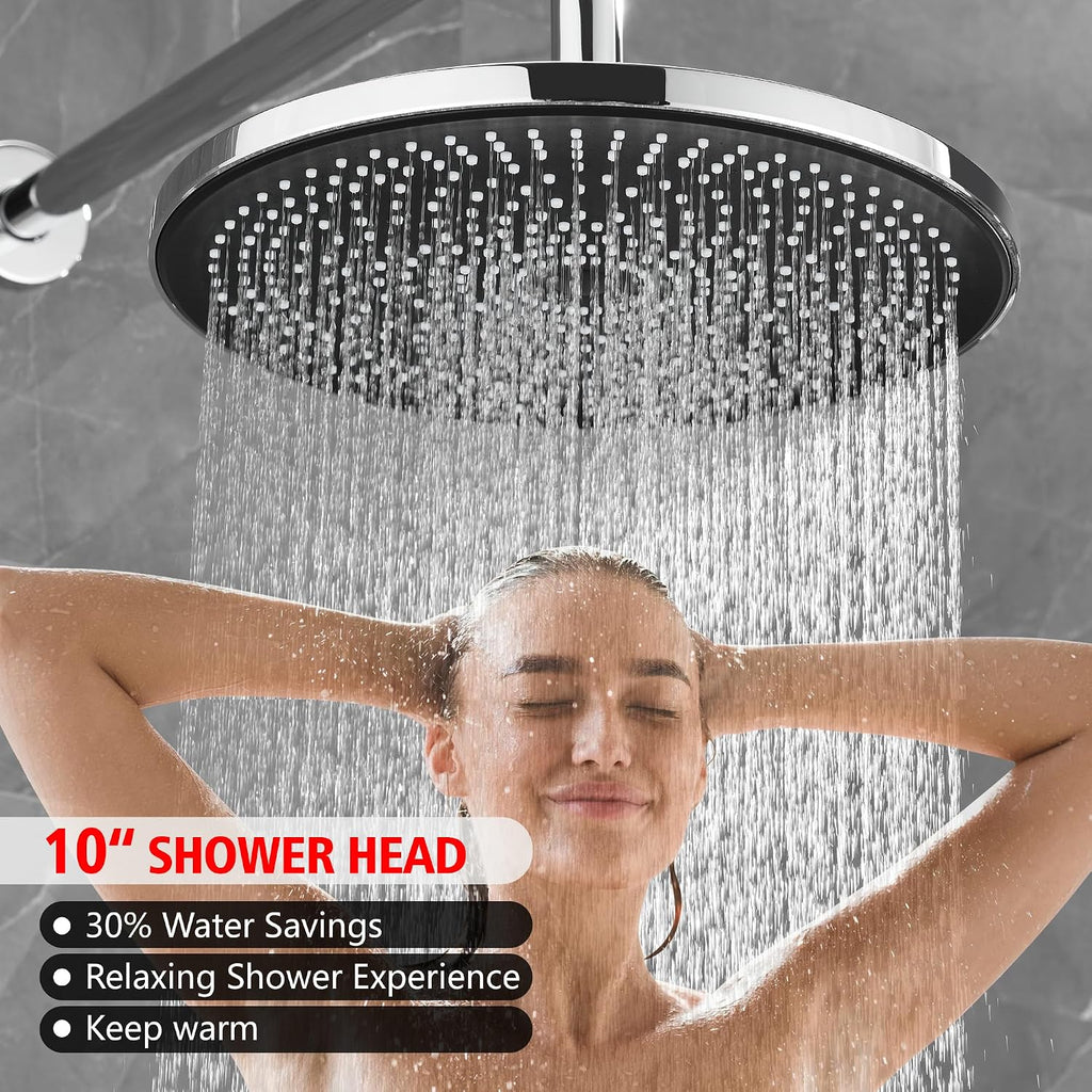 sumerain Shower System Concealed Shower Faucet Set, Rainfall Shower Faucet Complete with Handheld,Rough-in Valve and Trim Kit, Chrome
