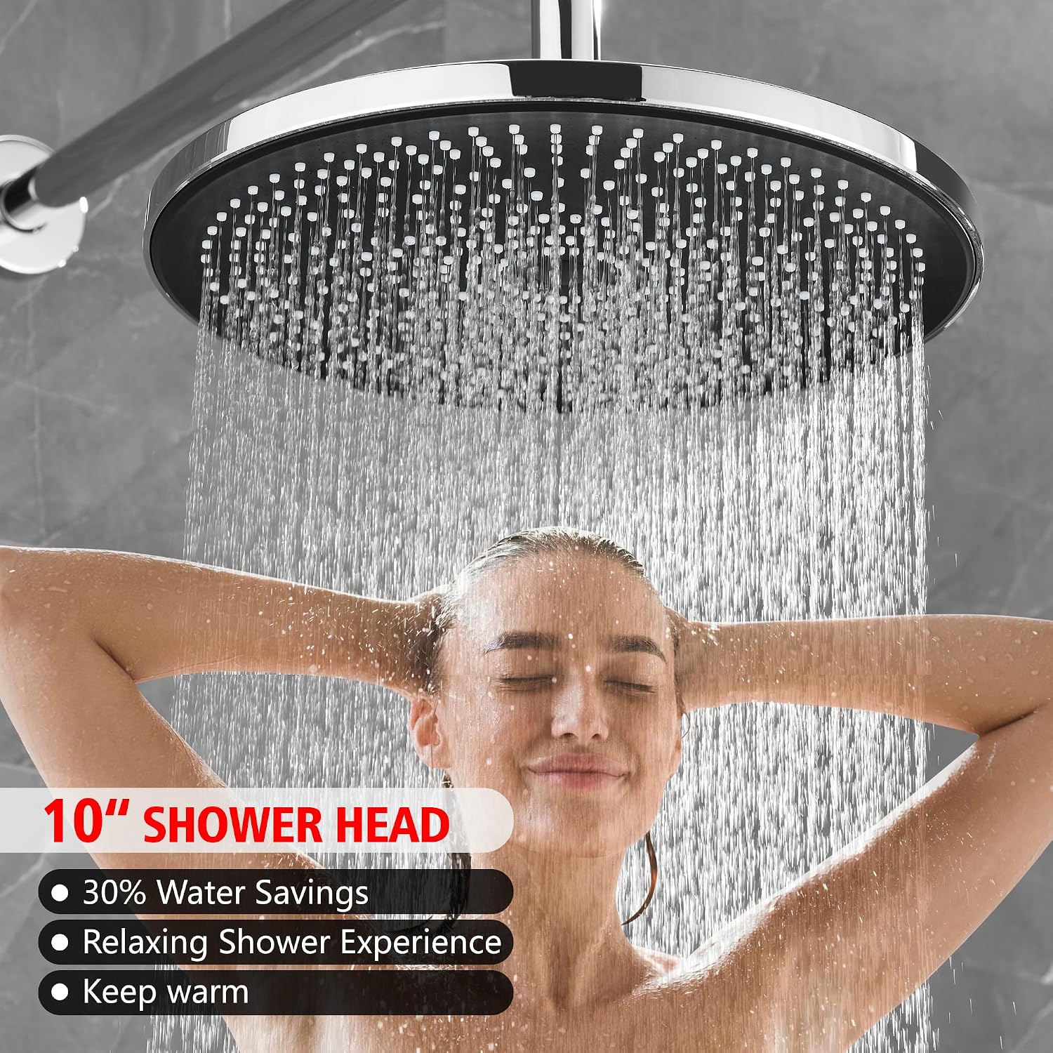 sumerain Shower System Concealed Shower Faucet Set, Rainfall Shower Faucet Complete with Handheld,Rough-in Valve and Trim Kit, Chrome
