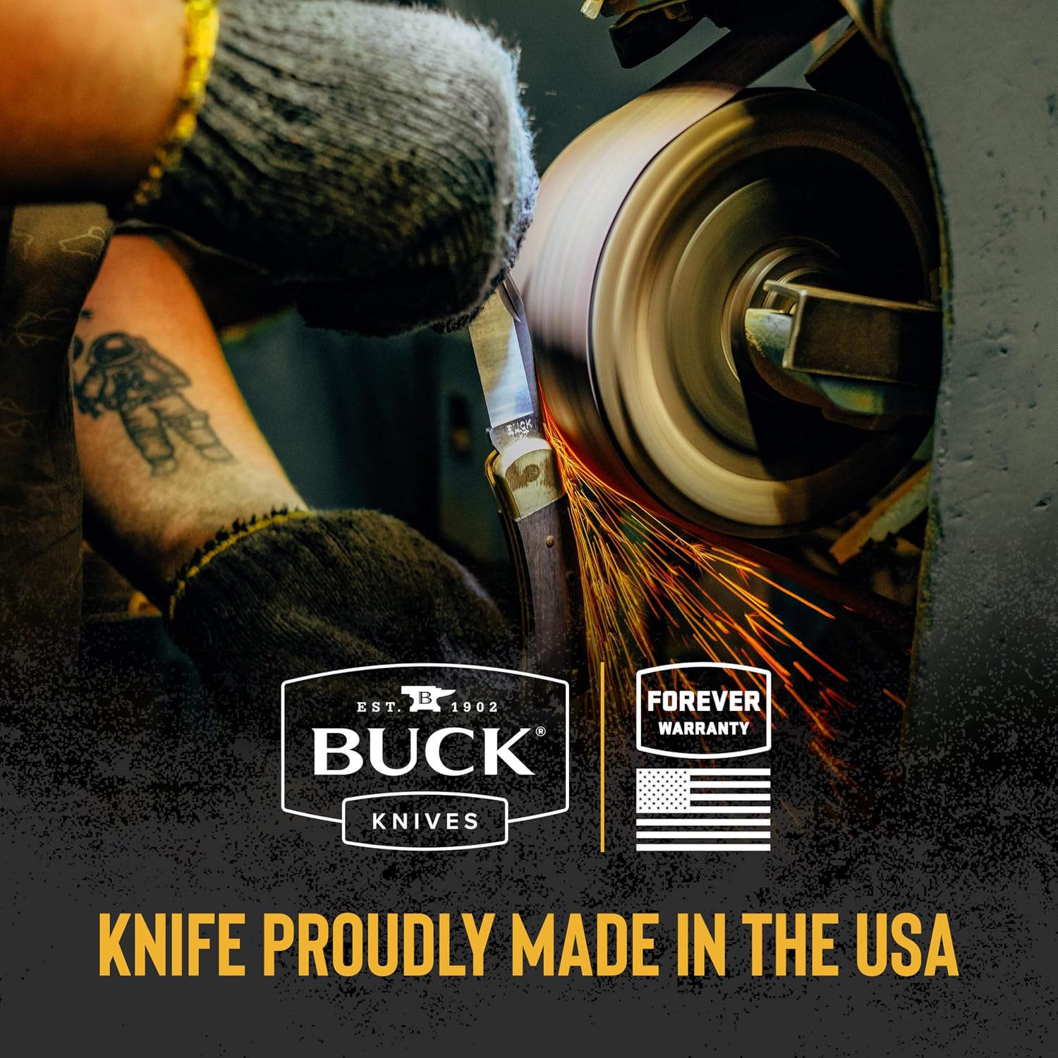 Buck Knives 630 Paklite Hide Pro Fixed Blade Hunting Knife, 2 3/4' S35VN Steel Blade, Micarta Handle, with Sheath