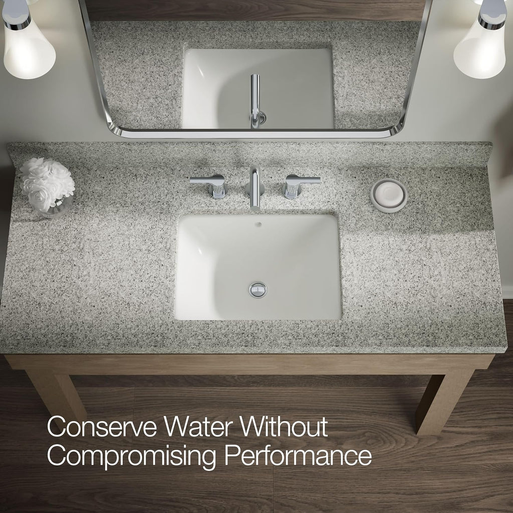 KOHLER K-33592-4K-CP Elate® Widespread Bathroom Sink Faucet, Durable Brass Bathroom Faucets, Sleek Finish, 1.0 GPM, Polished Chrome
