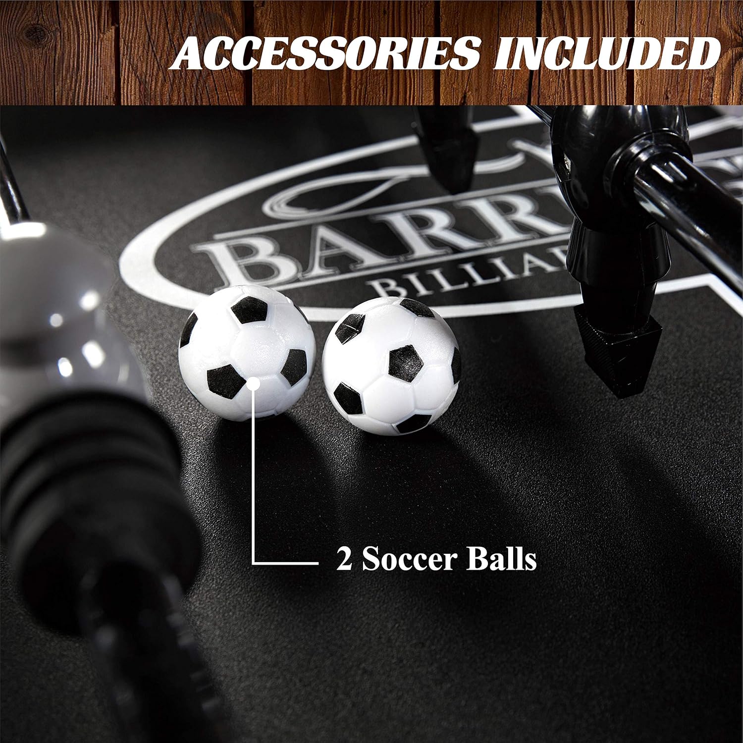 Barrington Foosball Multiple Styles Soccer Foosball Tables, Durable & Stylish Designs with Tabletop Sports Soccer Balls, Perfect for Family Game Rooms