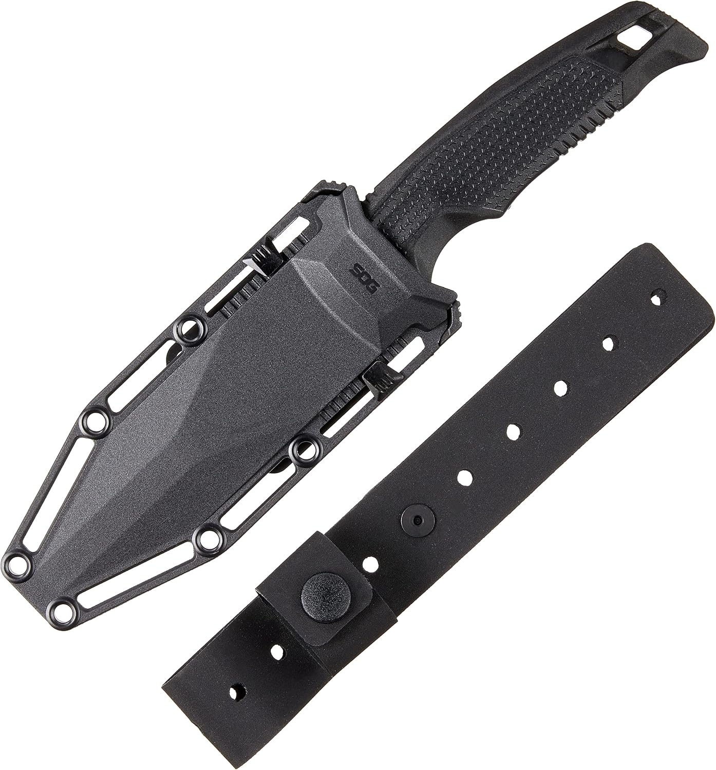 SOG Recondo FX Partially Serrated Fixed-Blade Tactical Duty Knife |Full-Tang CRYO 440C Stainless Steel Blade | Rubberized Grip