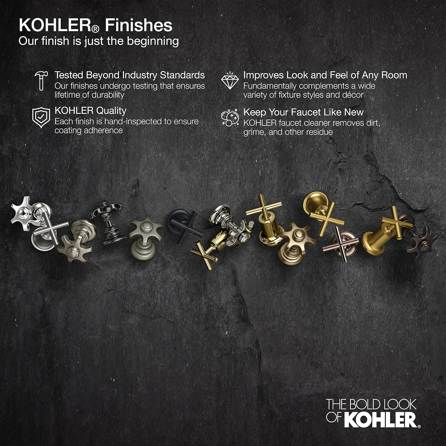 KOHLER 394-4-PB Devonshire Widespread Bathroom Faucet with Pop-Up Drain Assembly, 3-Hole 2-Handle Bathroom Sink Faucet, 1.2 gpm, Vibrant Polished Brass