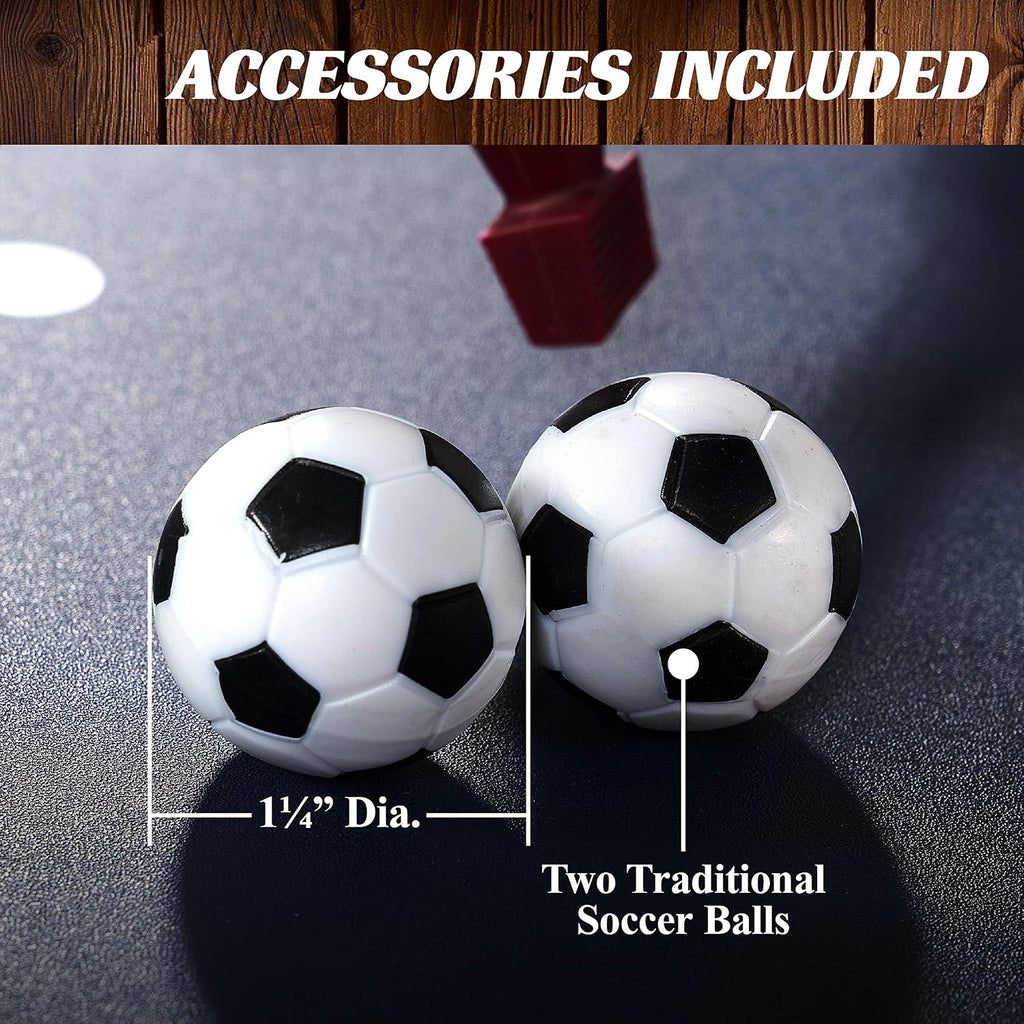Barrington Foosball Multiple Styles Soccer Foosball Tables, Durable & Stylish Designs with Tabletop Sports Soccer Balls, Perfect for Family Game Rooms