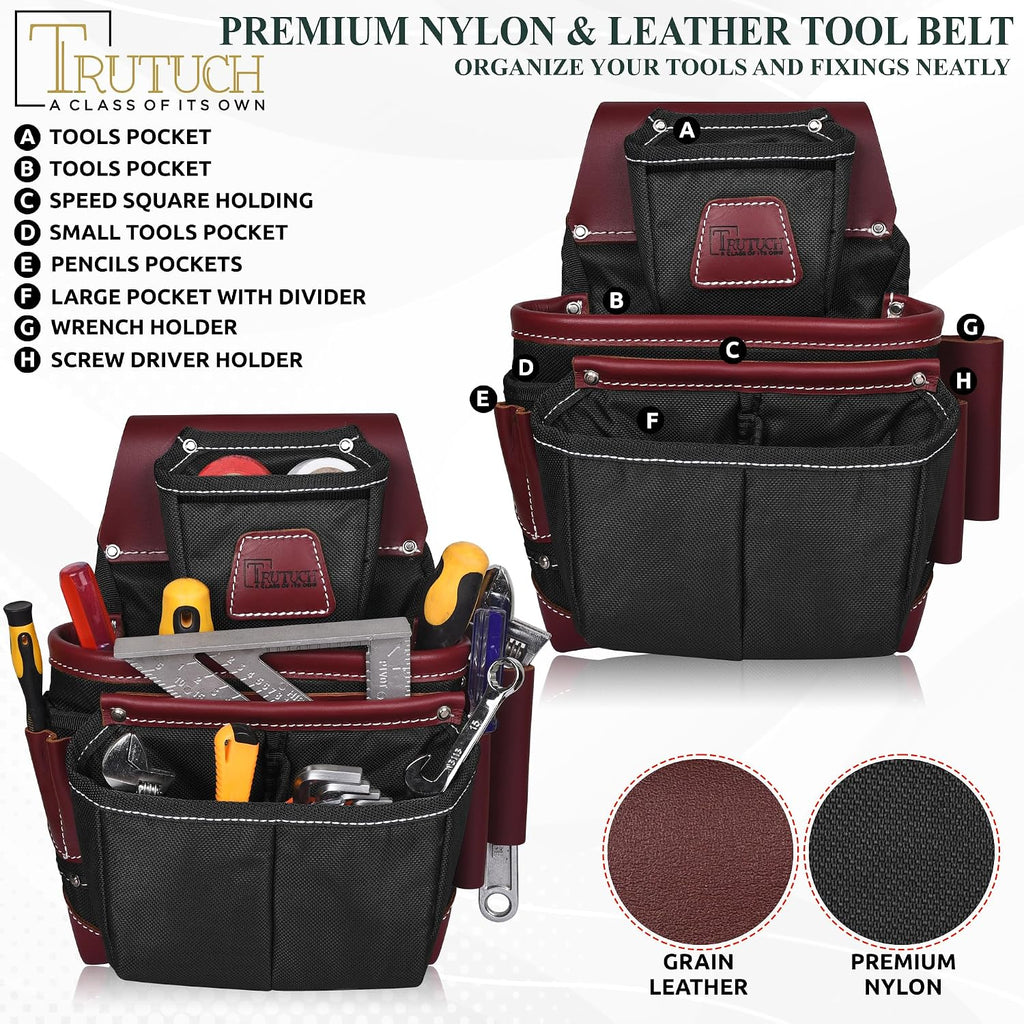 Nylon and Leather Tool Belt | Framing Tool Bags | Leather Tool Belts | Nylon Tool Pouch | Carpenter Tool Belt | Construction | Framers | Electrician