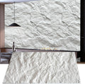 KASARO 3D Faux Stone Wall Panels, 4 PCS PU Wainscoting Panel - Cement Texture Thicker Design for Interior Wall Decor, Home & Office Accent Wall, Easy Install, 43.3' x 23.6' (White)