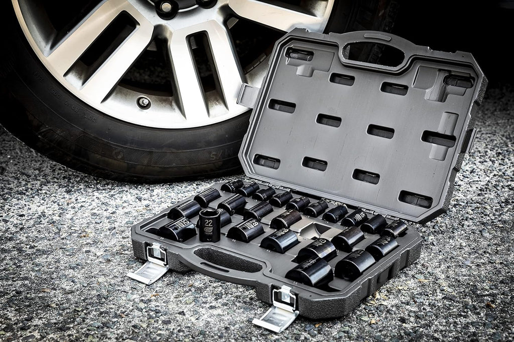 GEARWRENCH 25 Pc. 1/2' Drive 6 Pt. Impact Metric Socket Set, Standard - 84933N (Pack of 3)