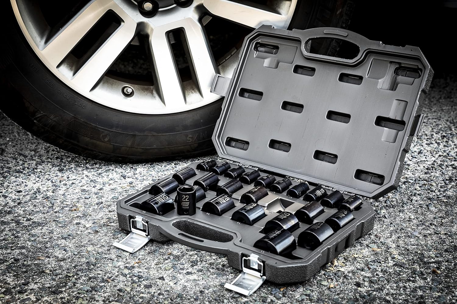 GEARWRENCH 25 Pc. 1/2' Drive 6 Pt. Impact Metric Socket Set, Standard - 84933N (Pack of 3)