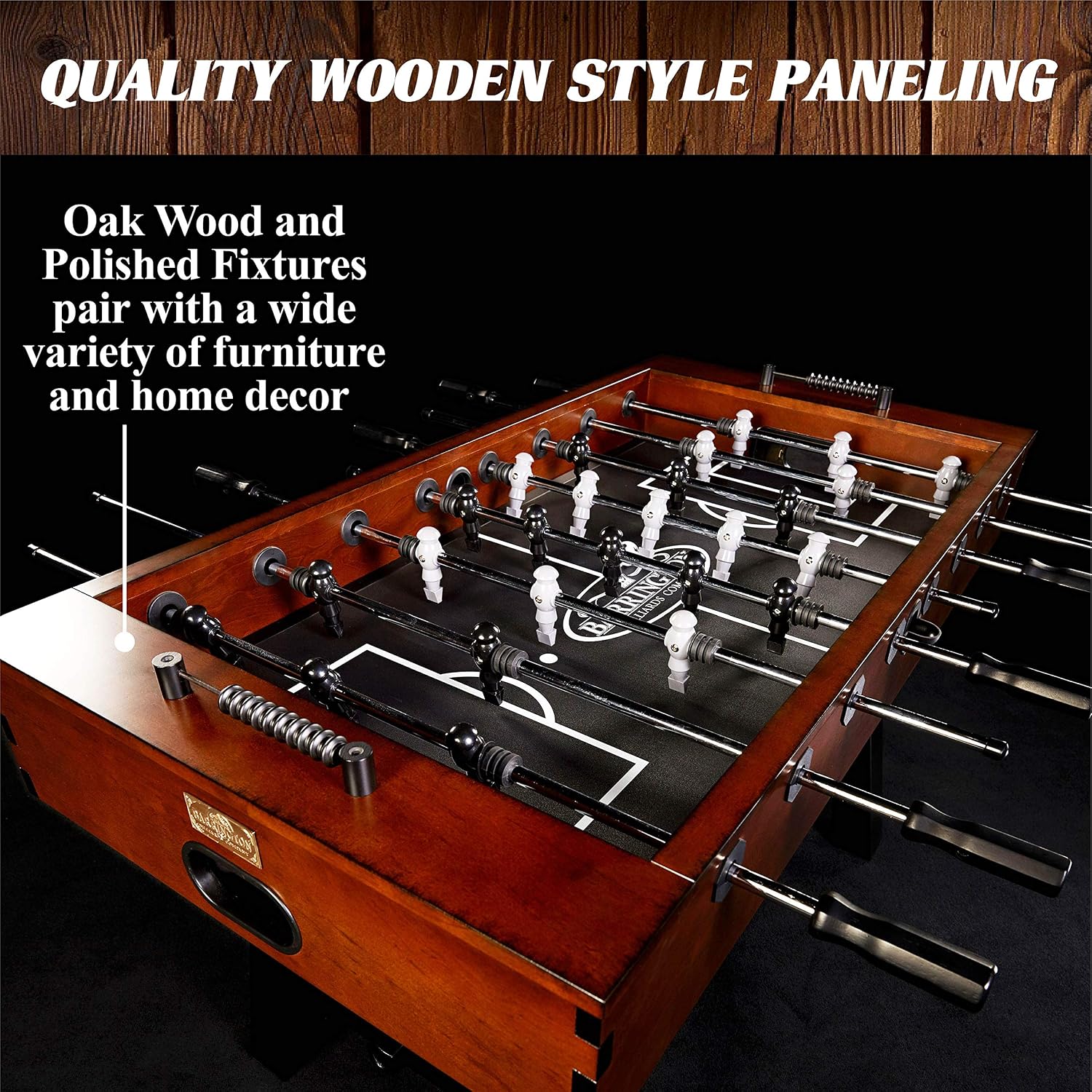 Barrington Foosball Multiple Styles Soccer Foosball Tables, Durable & Stylish Designs with Tabletop Sports Soccer Balls, Perfect for Family Game Rooms