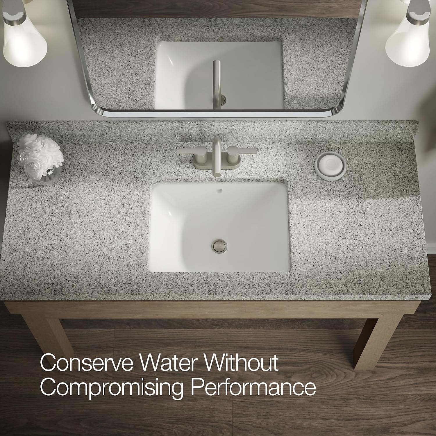 KOHLER K-33591-4-2MB Elate® Centerset Bathroom Sink Faucet, Bathroom Faucets, 1.2 GPM, Vibrant Brushed Moderne Brass