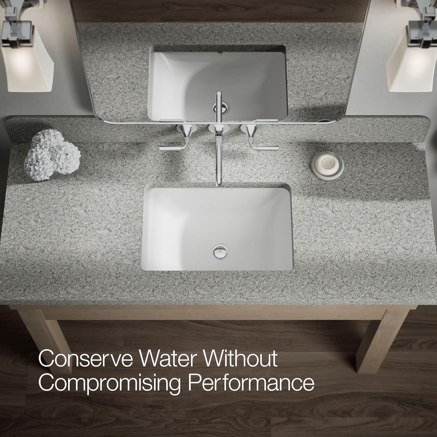 Kohler T26439-4-CP Tone Wall-Mount Bathroom Sink Faucet Set, Bathroom Faucet with Two Lever Handles, Polished Chrome
