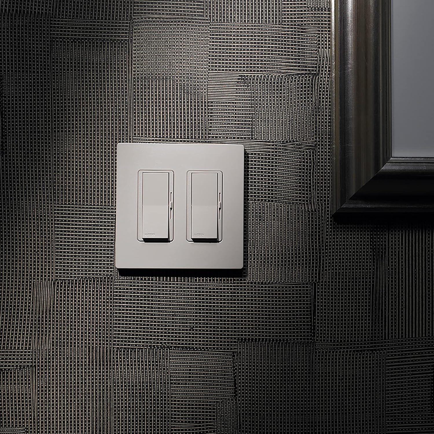 Lutron Claro Light Switch Cover Plate, 2 Gang Wallplate, for Decorator Light Switches, Rocker Light Switch Cover, Outlet Cover, Screwless Switch Plate Cover, Gloss, CW-2-WH-48, White, 48 Pack