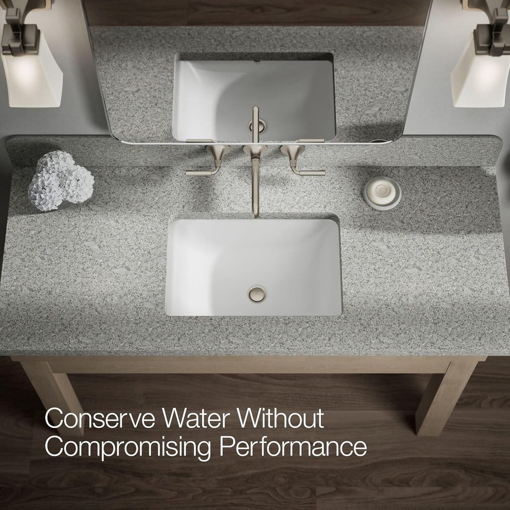 Kohler T26439-4-BN Tone Wall-Mount Bathroom Sink Faucet Set, Bathroom Faucet with Two Lever Handles, Vibrant Brushed Nickel