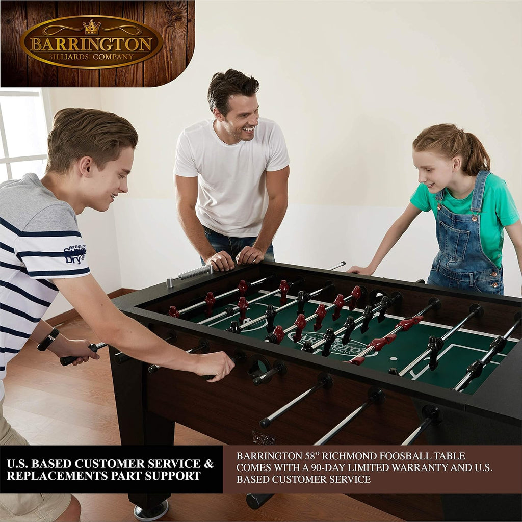 Barrington Foosball Multiple Styles Soccer Foosball Tables, Durable & Stylish Designs with Tabletop Sports Soccer Balls, Perfect for Family Game Rooms