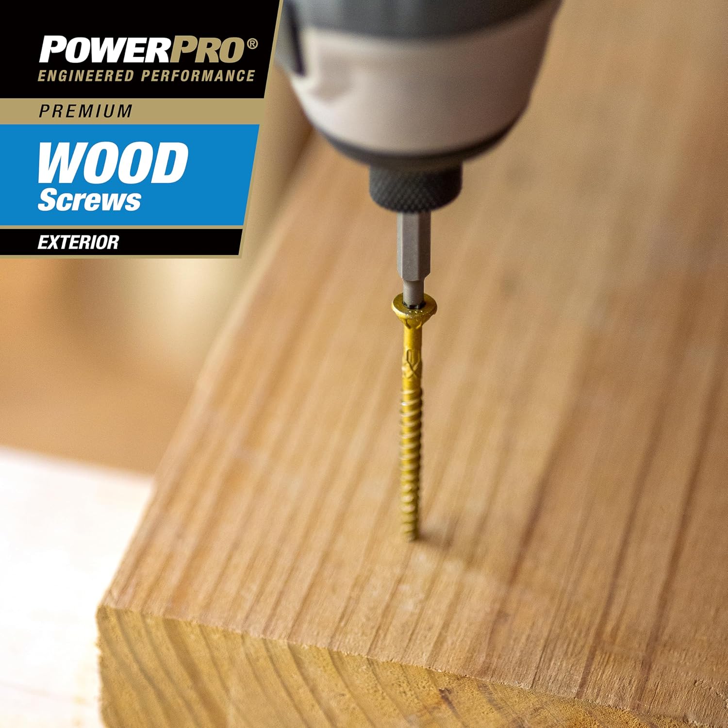 Power Pro Premium Exterior Wood Screws, #10 x 3 Inch All-Purpose Deck Screws for Outdoor Projects, T-25 Star Bit Included, Bronze, 1200 Pieces | 967780V4