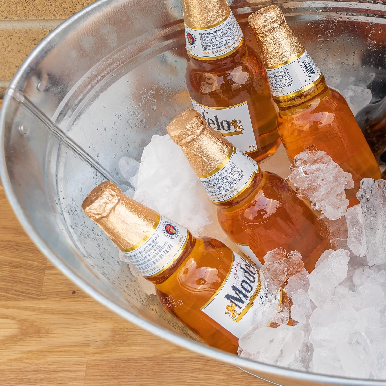 Simple Elements 6 Gallon Galvanized Tub - Multifunctional Ice Bucket - Beverage Tub for Parties, Events and Home Decor - Farmhouse Decor - Ice Tub - 2.97 Lbs - 19.25' L x 12.5' W x 9.25' T