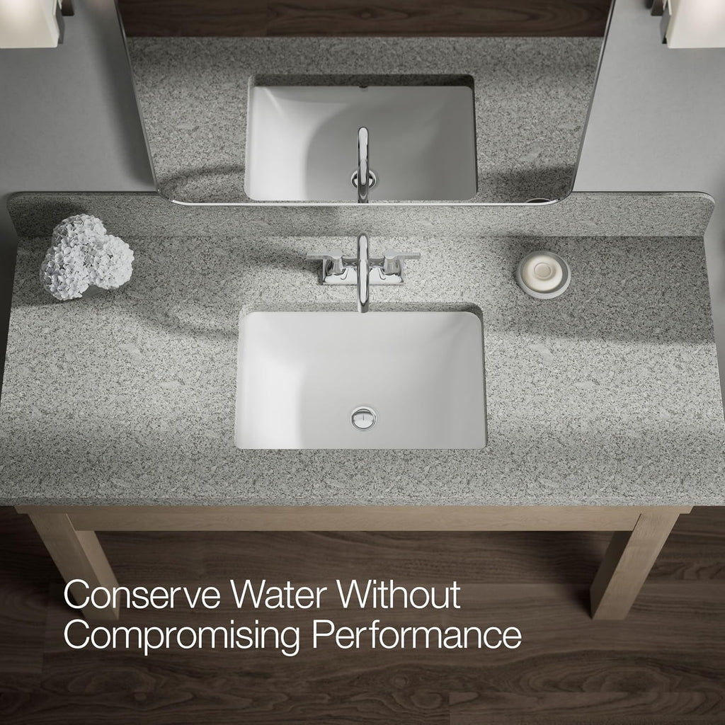 KOHLER K-28124-4-CP Venza® Centerset Bathroom Sink Faucet, 3-Hole, 1.2 GPM, Easy Installation, Corrosion Resistant, Polished Chrome