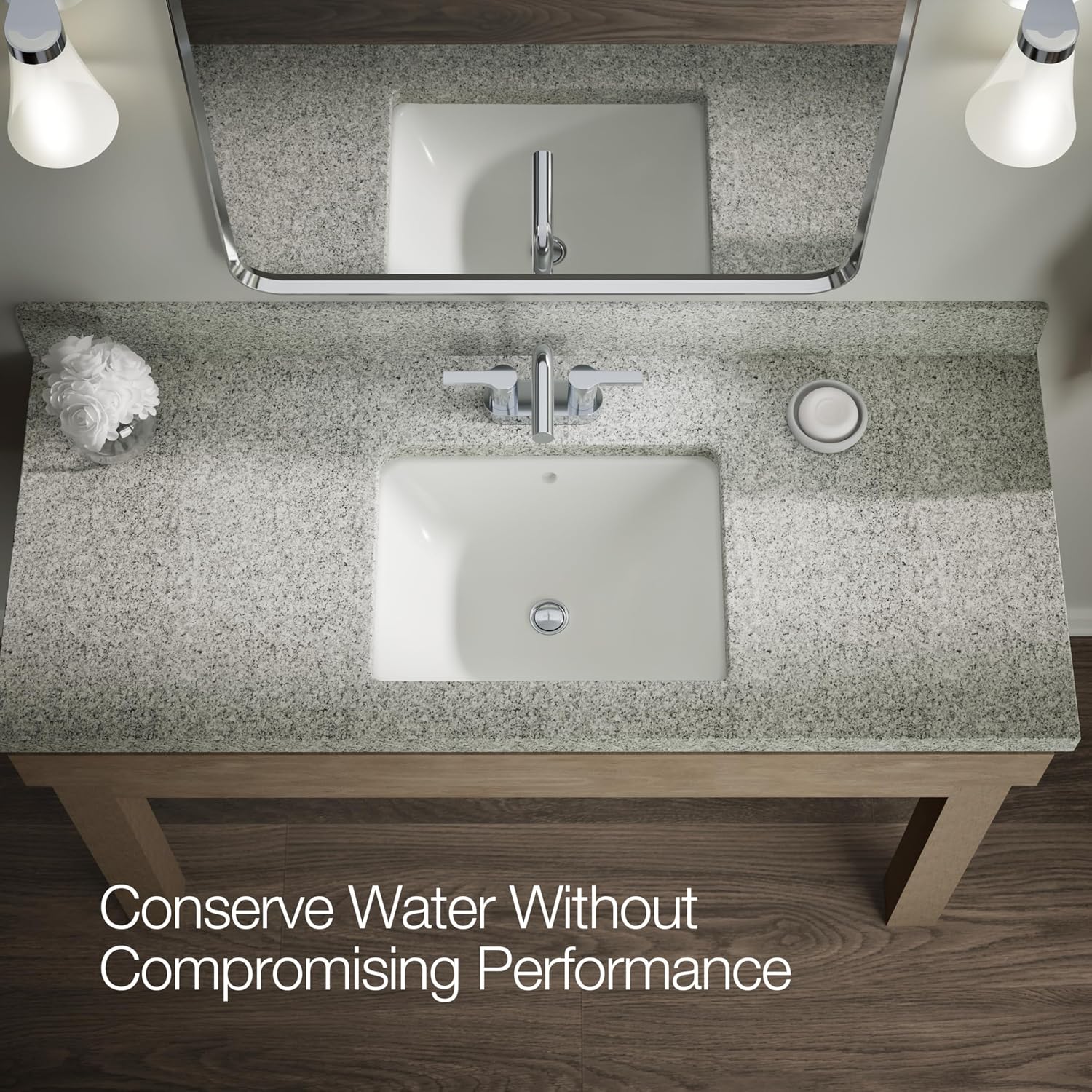 KOHLER K-33591-4-CP Elate® Centerset Bathroom Sink Faucet, Bathroom Faucets, 1.2 GPM, Polished Chrome