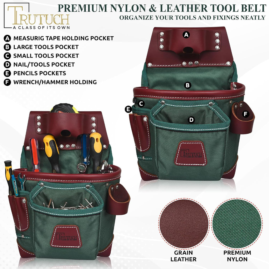 Nylon and Leather Tool Belt | Framing Tool Bags | Leather Tool Belts | Nylon Tool Pouch | Carpenter Tool Belt | Construction | Framers | Electrician