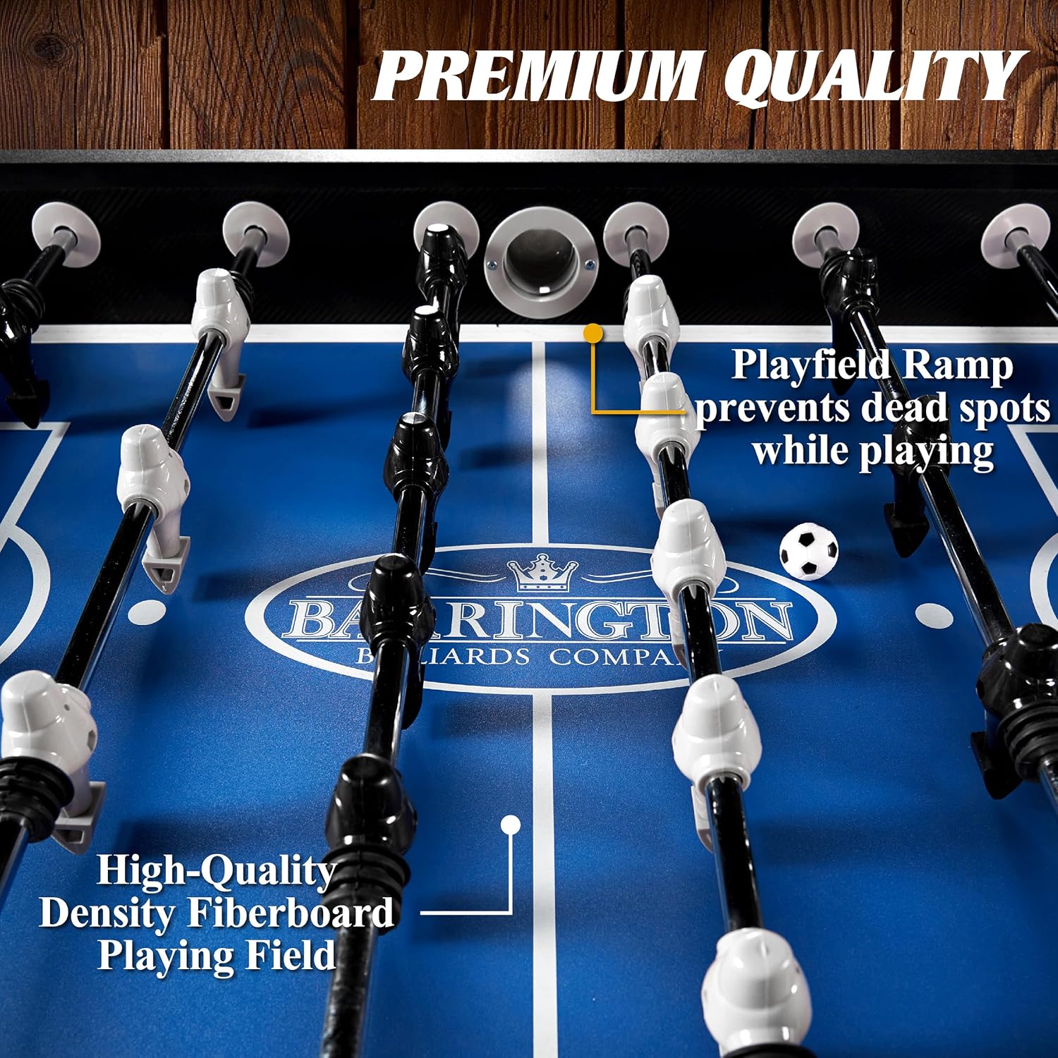 Barrington Foosball Multiple Styles Soccer Foosball Tables, Durable & Stylish Designs with Tabletop Sports Soccer Balls, Perfect for Family Game Rooms