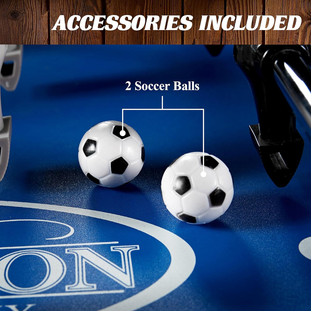 Barrington Foosball Multiple Styles Soccer Foosball Tables, Durable & Stylish Designs with Tabletop Sports Soccer Balls, Perfect for Family Game Rooms