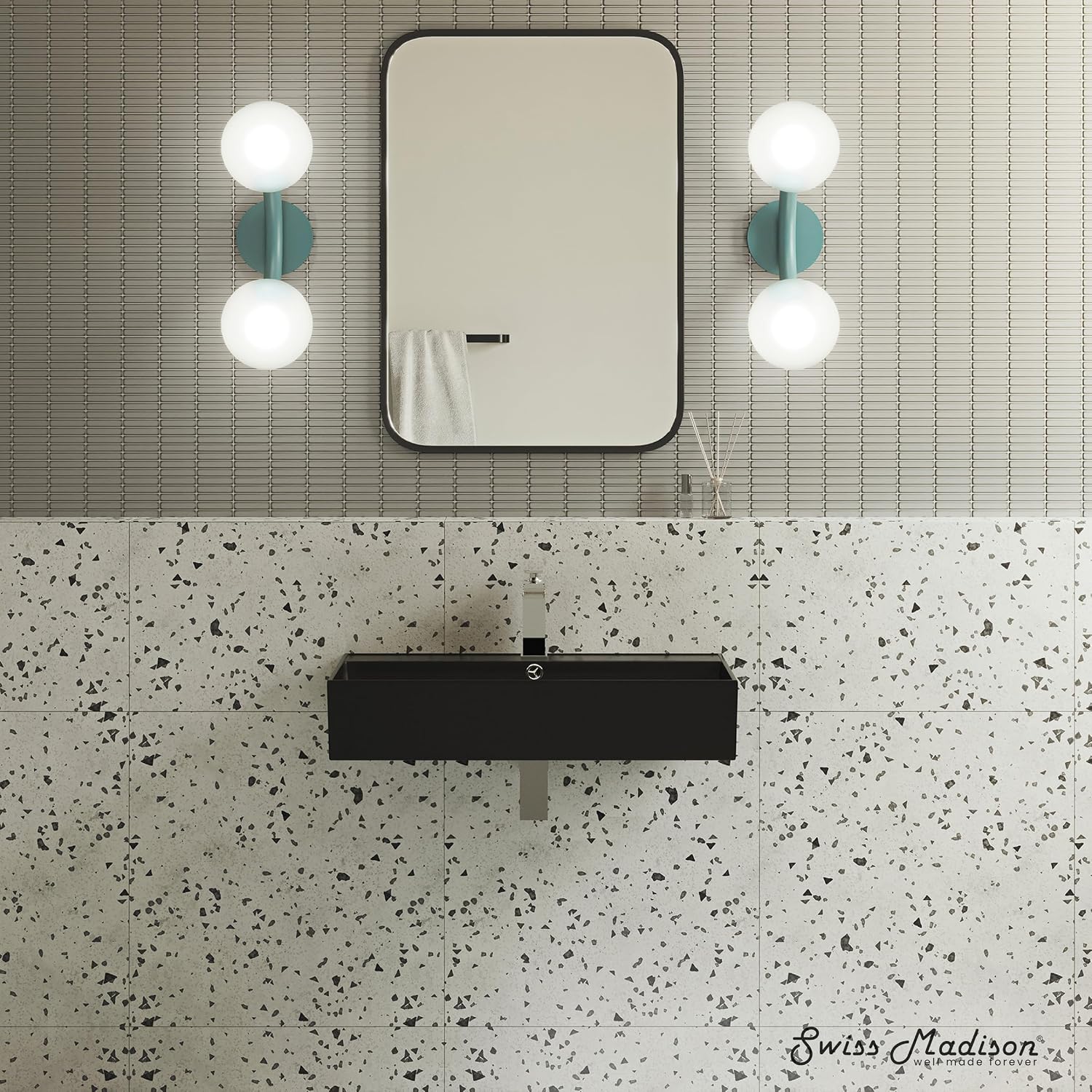 Claire 22' Rectangle Wall-Mount Bathroom Sink in Matte Black