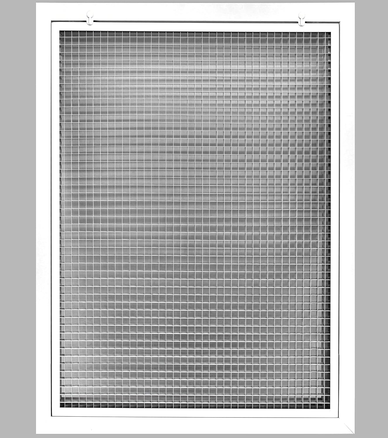 20' x 32' Cube Core Eggcrate Return Air Filter Grille for 1' Filter - Aluminum - White [Outer Dimensions: 22.5' x 34.5]
