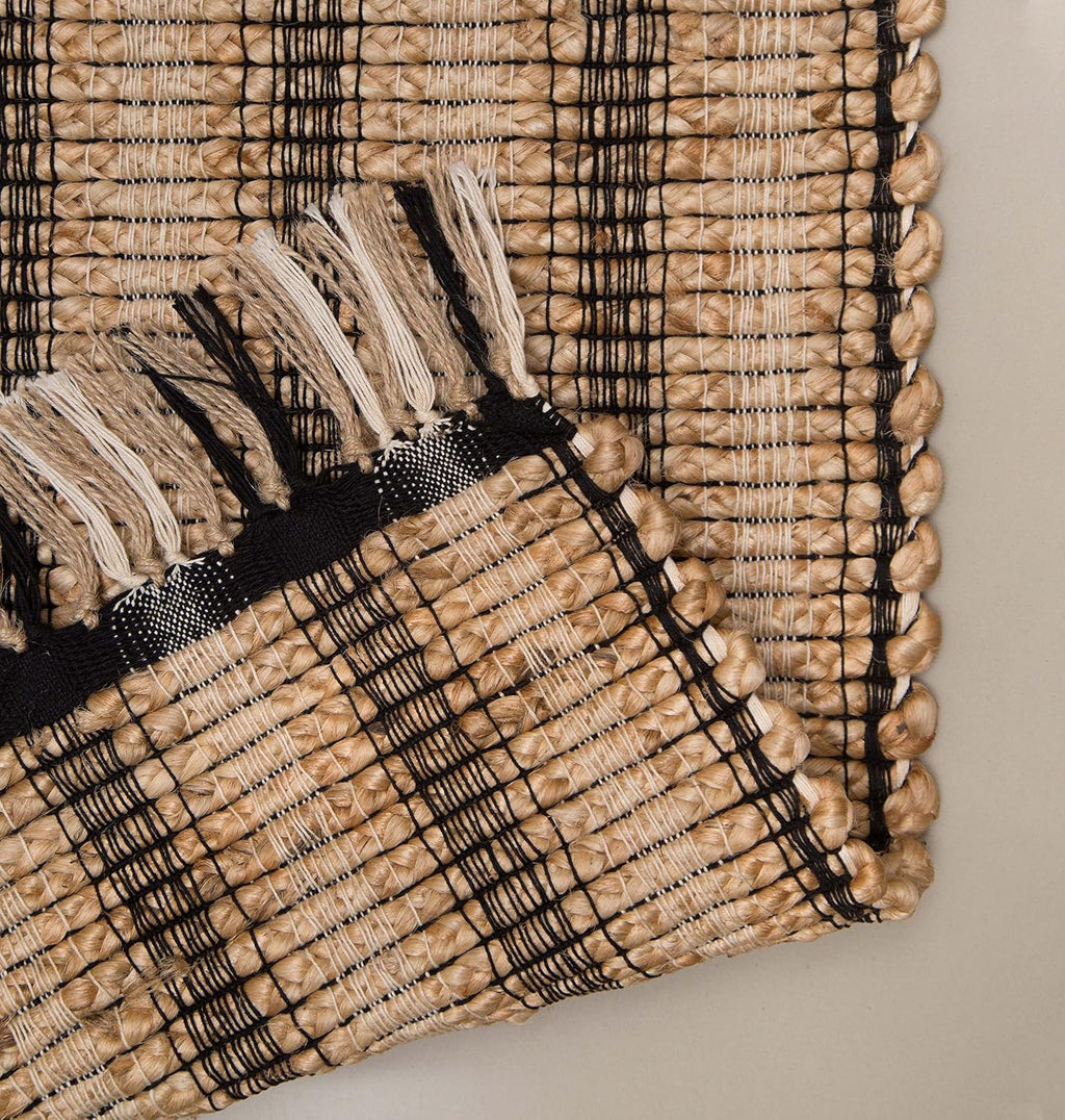 Eco Crave Jute Area Rug 8x10 ft – Soft Handwoven Striped Natural Fiber Rug, Eco-Friendly Braided Indoor Floor Mat, Non-Slip Large Area Rug for Living Room, Bedroom, Dining Room, Hallway