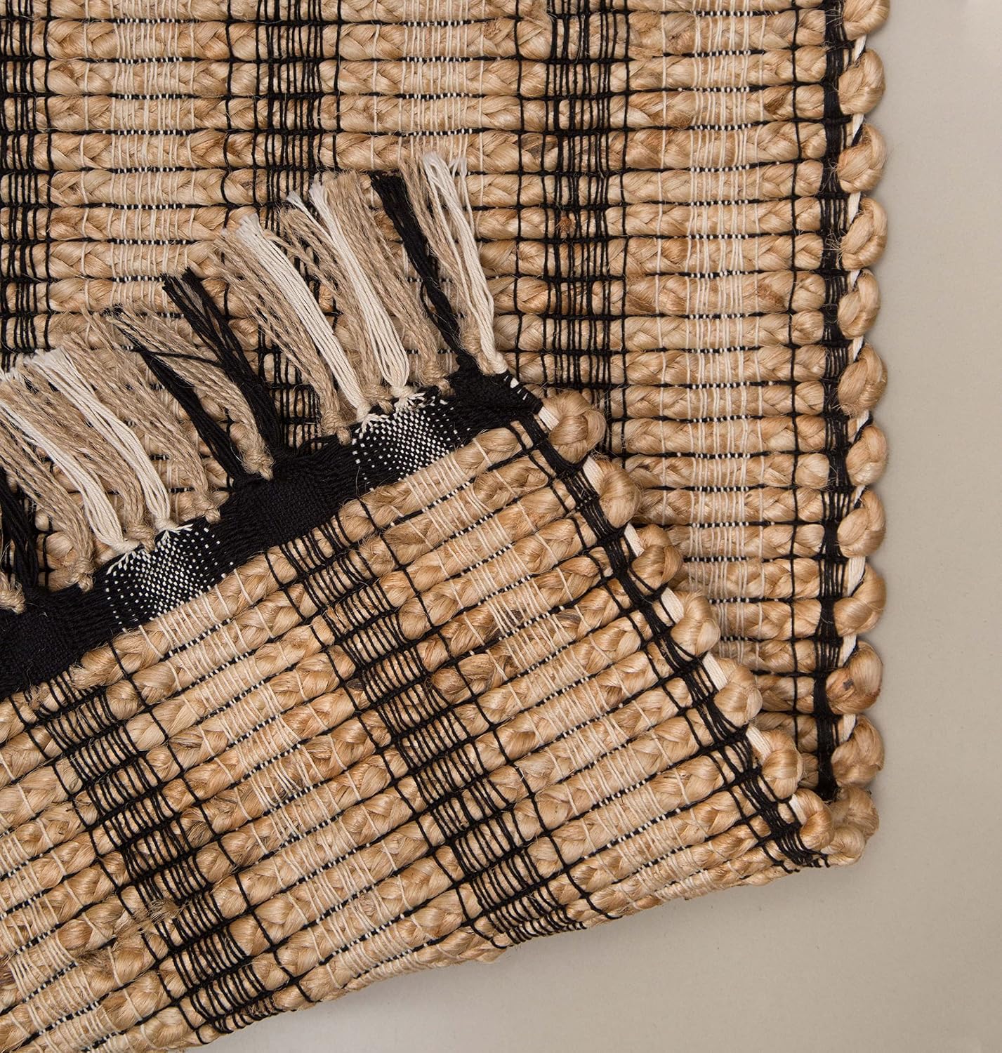 Eco Crave Jute Area Rug 8x10 ft – Soft Handwoven Striped Natural Fiber Rug, Eco-Friendly Braided Indoor Floor Mat, Non-Slip Large Area Rug for Living Room, Bedroom, Dining Room, Hallway