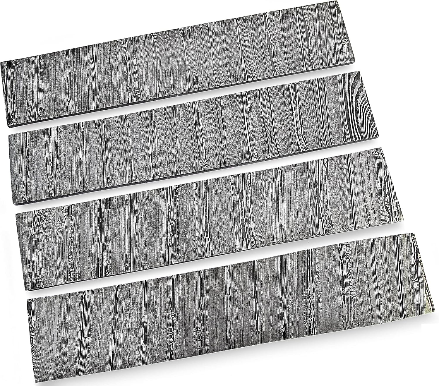 10' Long Damascus Steel Billet Set Of 4 Damascus Blank Billets 2' width for knife making supplies